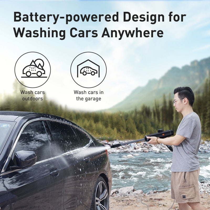 Rechargeable High Pressure Cordless Car Washer Gun by HitMyNeed