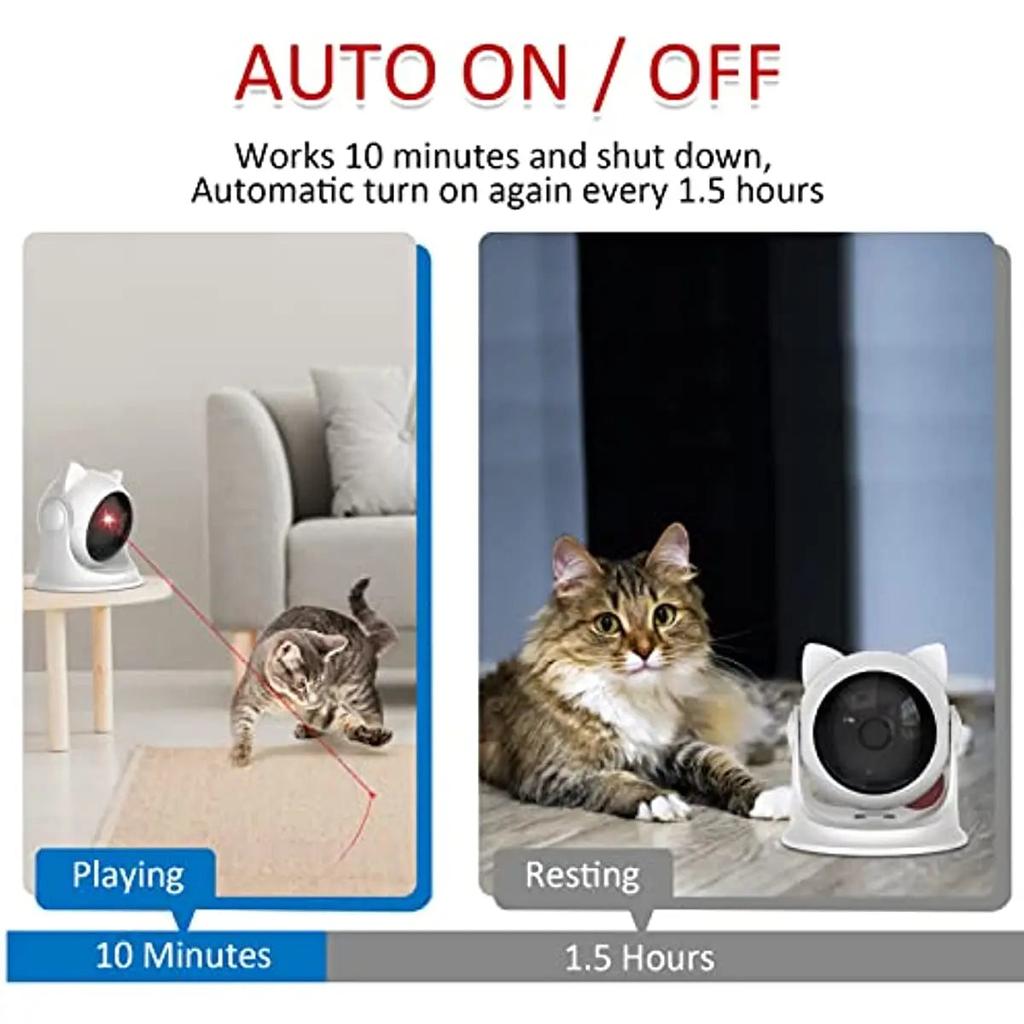 Rechargeable Interactive Cat Laser Toy with 3 Modes by HitMyNeed