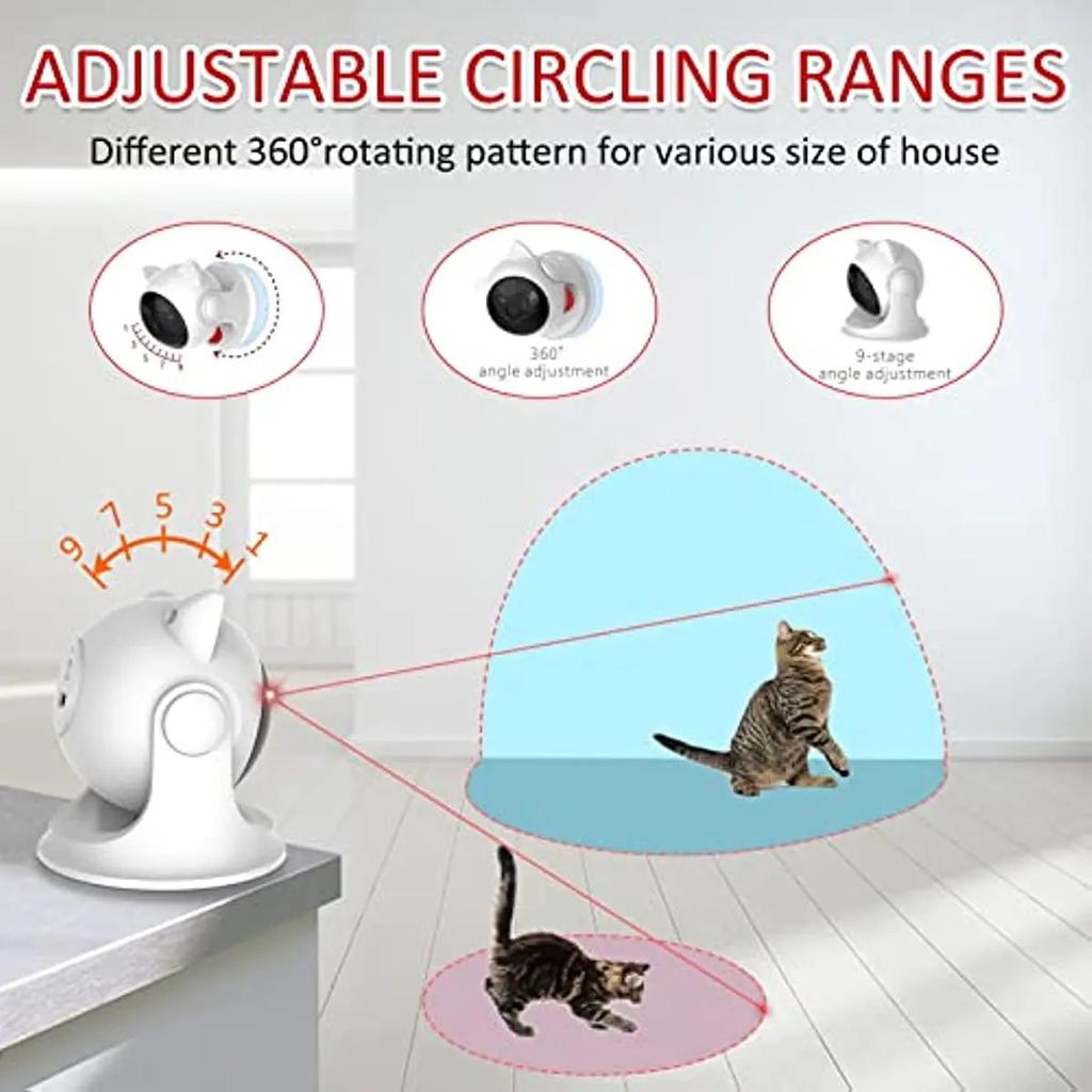 Rechargeable Interactive Cat Laser Toy with 3 Modes by HitMyNeed