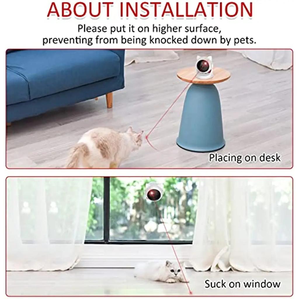 Rechargeable Interactive Cat Laser Toy with 3 Modes by HitMyNeed