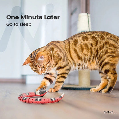 Rechargeable Interactive Moving Snake Cat Toy by HitMyNeed