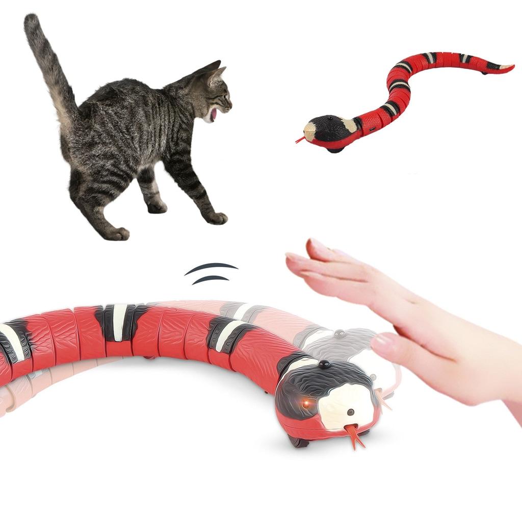 Rechargeable Interactive Snake Cat Toy with Sensor by HitMyNeed