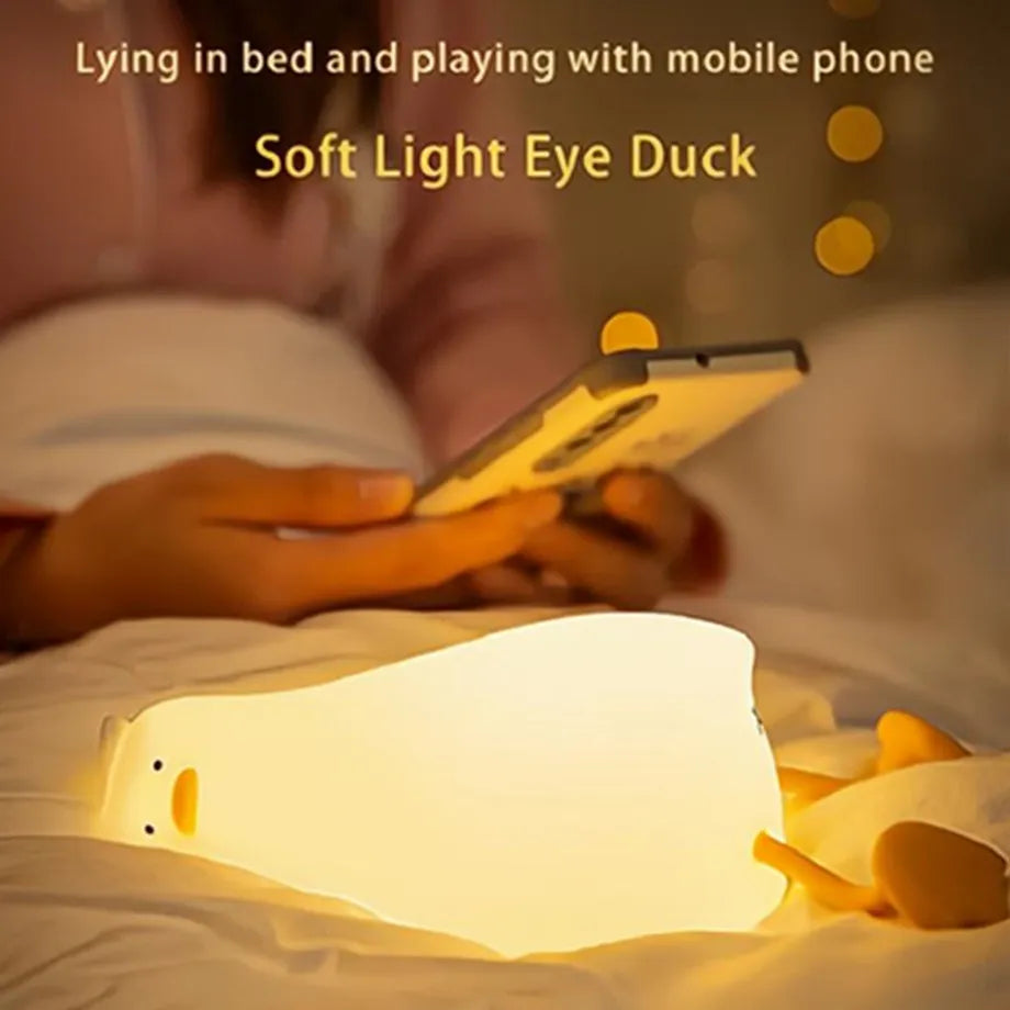 Rechargeable Lazy Duck Night Light and Phone Stand by HitMyNeed