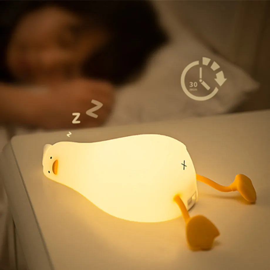 Rechargeable Lazy Duck Night Light and Phone Stand by HitMyNeed