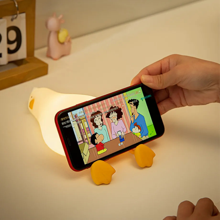 Rechargeable Lazy Duck Night Light and Phone Stand by HitMyNeed