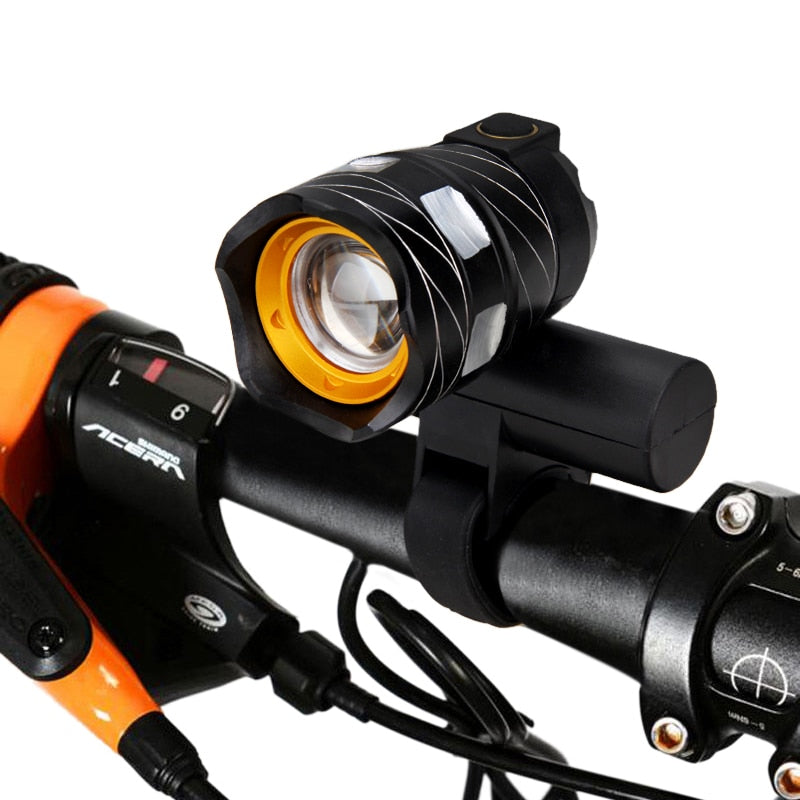 Rechargeable LED Bicycle Headlight and Taillight Set by HitMyNeed