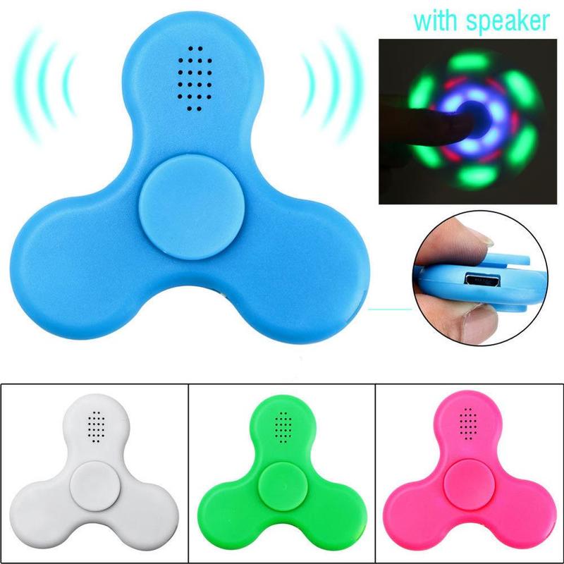 Rechargeable LED Bluetooth Fidget Spinner with Speaker by HitMyNeed