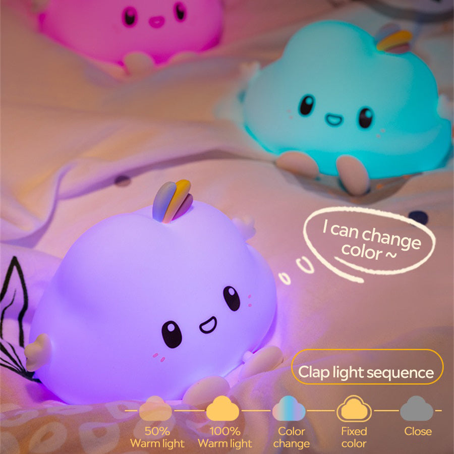 Rechargeable LED Cloud Night Light with Remote by HitMyNeed