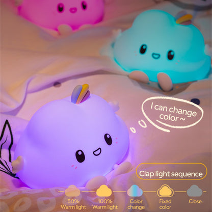 Rechargeable LED Cloud Night Light with Remote by HitMyNeed
