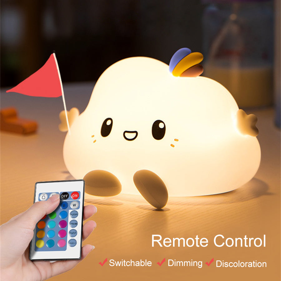 Rechargeable LED Cloud Night Light with Remote by HitMyNeed