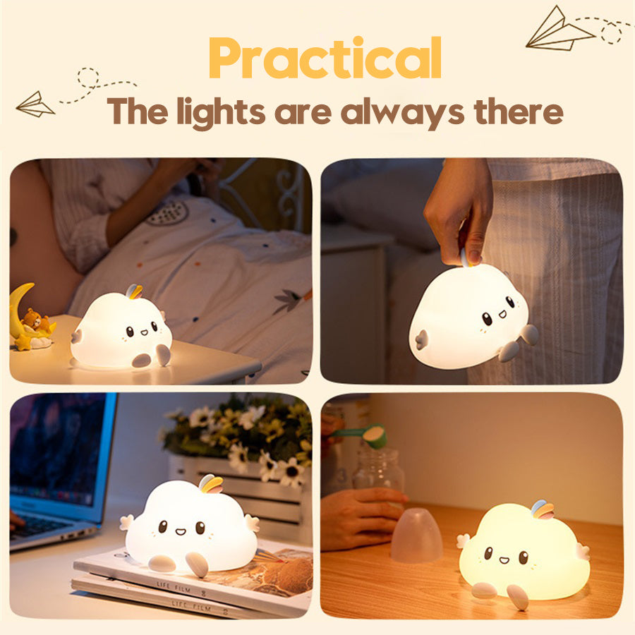 Rechargeable LED Cloud Night Light with Remote by HitMyNeed