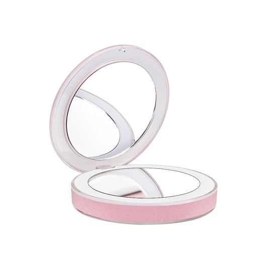 Rechargeable LED Compact Mirror with 3x Magnifier by HitMyNeed