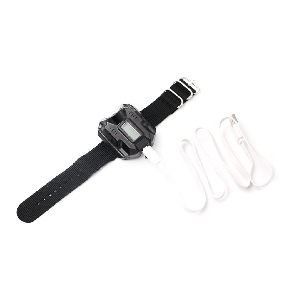 Rechargeable LED Flashlight Watch with Waterproof Design by HitMyNeed