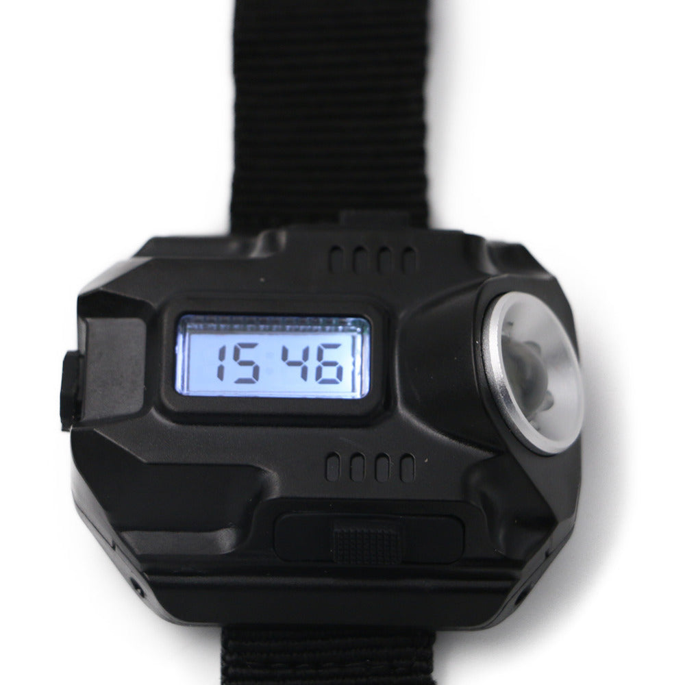 Rechargeable LED Flashlight Watch with Waterproof Design by HitMyNeed