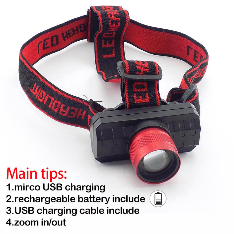 Rechargeable LED Head Torch Headlamp 1200 Lumens by HitMyNeed