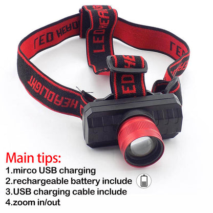 Rechargeable LED Head Torch Headlamp 1200 Lumens by HitMyNeed