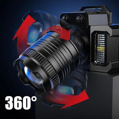 Rechargeable LED Head Torch with Sensor & USB Power by HitMyNeed