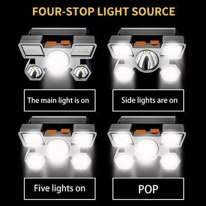 Rechargeable LED Headlamp for Fishing, Hiking & Camping by HitMyNeed