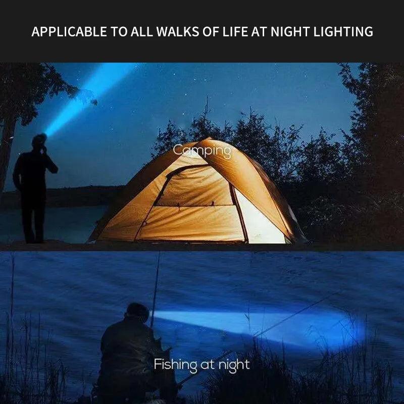 Rechargeable LED Headlamp for Fishing, Hiking & Camping by HitMyNeed