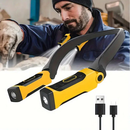 Rechargeable LED Neck Reading Light with Bendable Arms by HitMyNeed