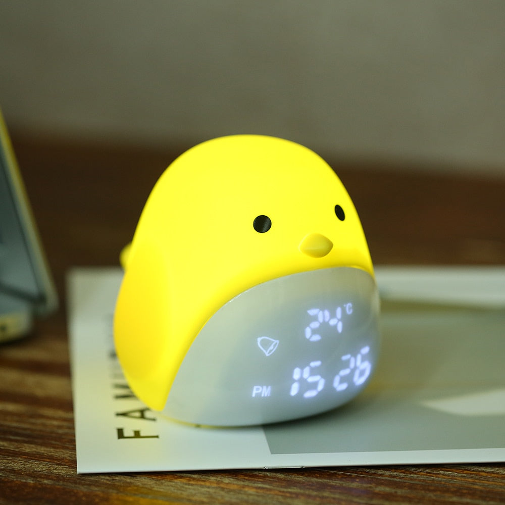 Rechargeable LED Night Light with Alarm Clock by HitMyNeed