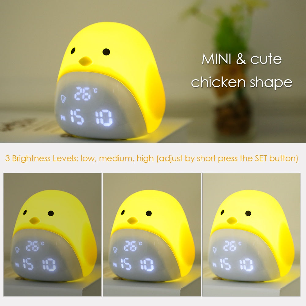 Rechargeable LED Night Light with Alarm Clock by HitMyNeed