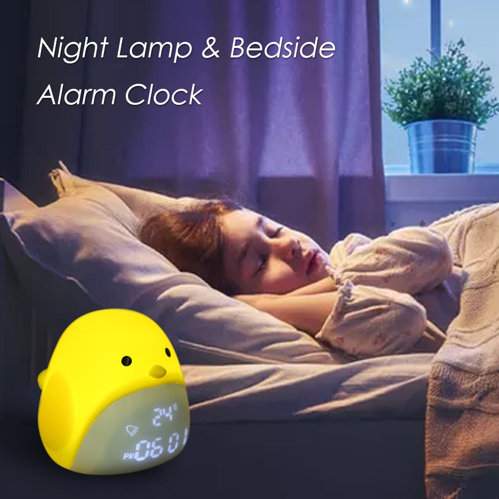 Rechargeable LED Night Light with Alarm Clock by HitMyNeed