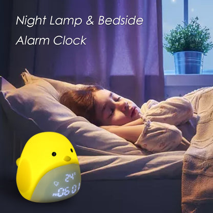 Rechargeable LED Night Light with Alarm Clock by HitMyNeed
