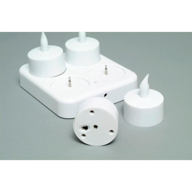 Rechargeable LED Tealight Candle Set with Holders (4pcs) by HitMyNeed