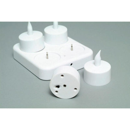 Rechargeable LED Tealight Candle Set with Holders (4pcs) by HitMyNeed