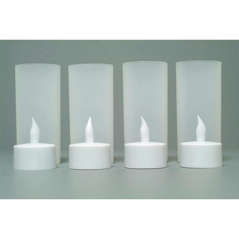 Rechargeable LED Tealight Candle Set with Holders (4pcs) by HitMyNeed