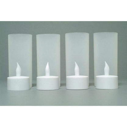 Rechargeable LED Tealight Candle Set with Holders (4pcs) by HitMyNeed