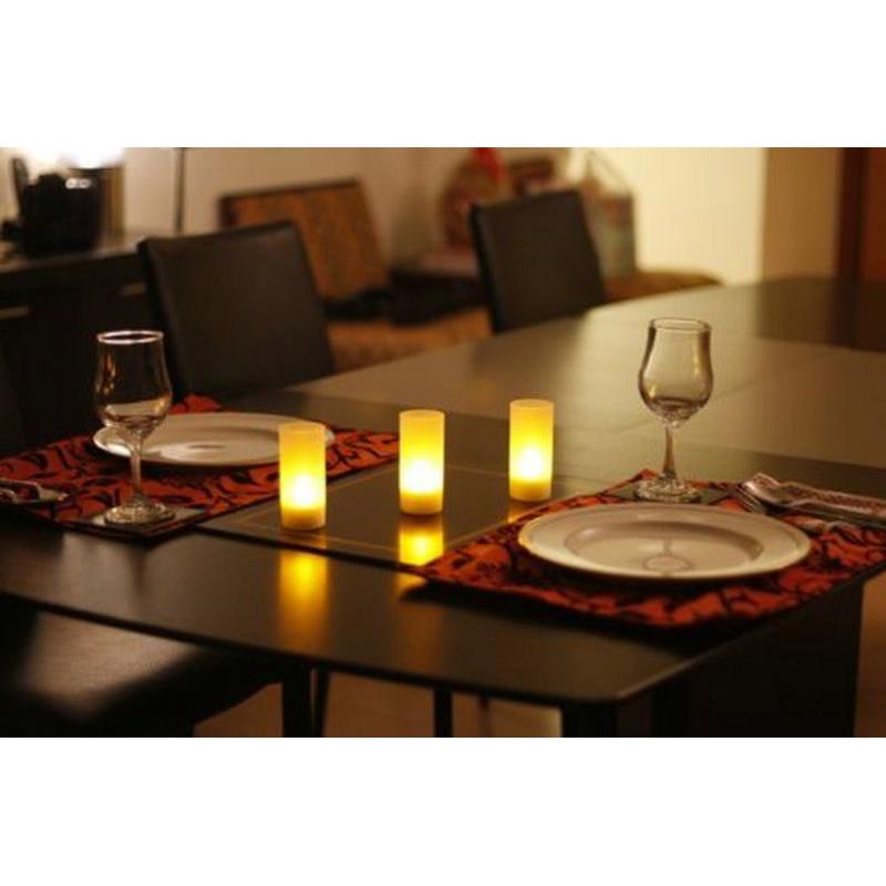 Rechargeable LED Tealight Candle Set with Holders (4pcs) by HitMyNeed
