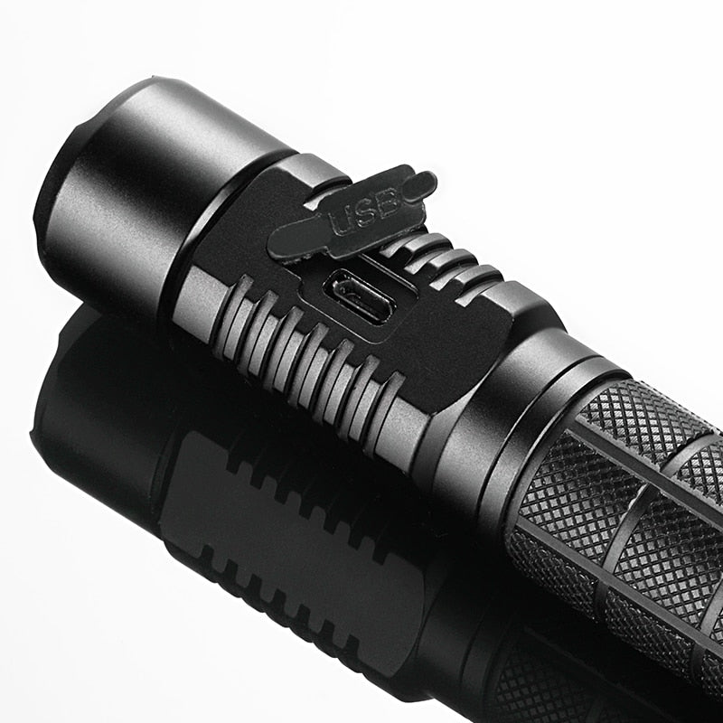 Rechargeable LED Torch Flashlight with USB Charging by HitMyNeed