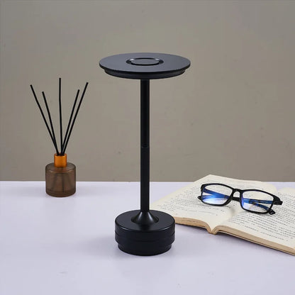 Rechargeable LED Touch Table Lamp for Dining & Desk black by HitMyNeed