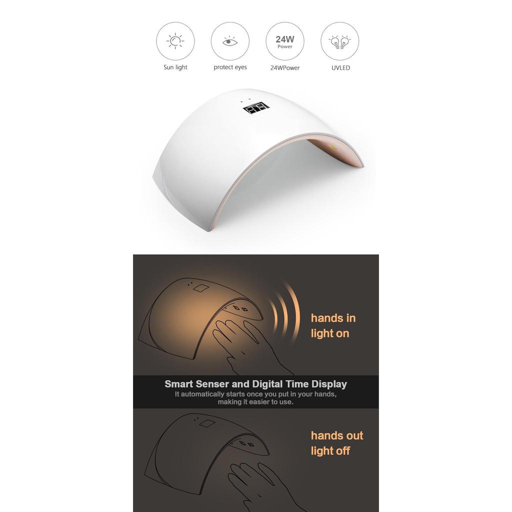 Rechargeable LED UV Nail Drying Lamp with Sensor by HitMyNeed