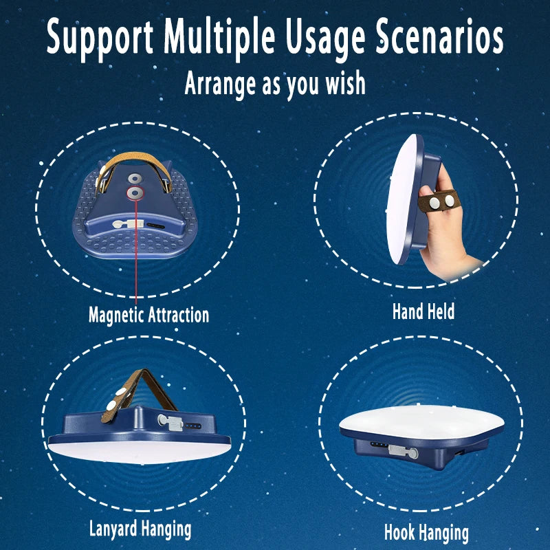 Rechargeable Magnetic Camping Lantern & Work Torch 80W by HitMyNeed