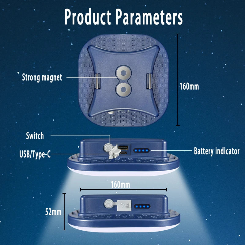 Rechargeable Magnetic Camping Lantern & Work Torch 80W by HitMyNeed