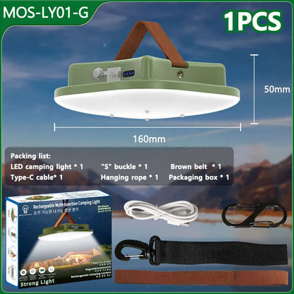 Rechargeable Magnetic Camping Lantern & Work Torch 80W green by HitMyNeed