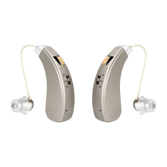 Rechargeable Mini BTE Hearing Aid for Moderate Loss Right & Left (1 pair) by HitMyNeed
