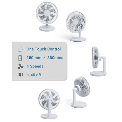 Rechargeable Mini Table Fan with 4 Speeds by HitMyNeed