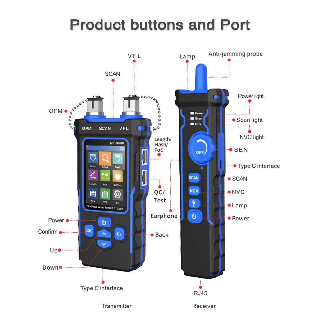 Rechargeable Network Cable Tester with PoE Tracer by HitMyNeed