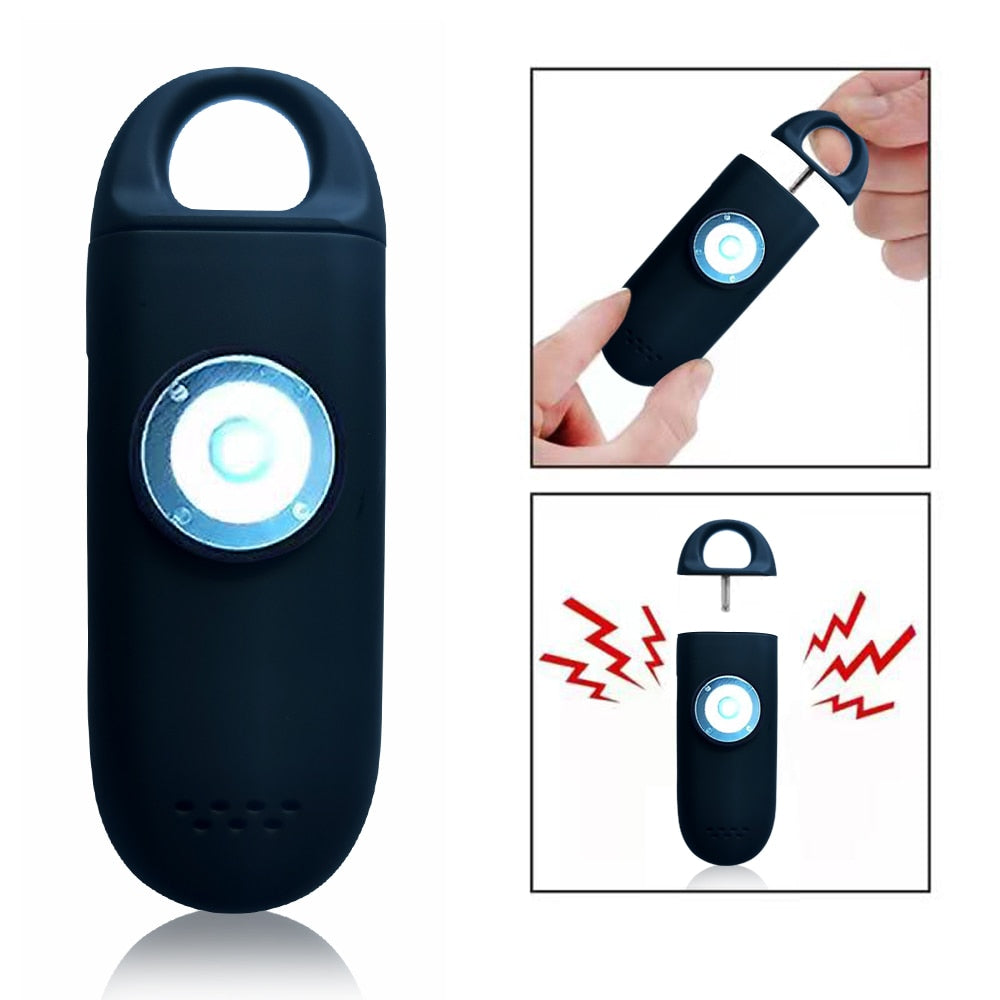 Rechargeable Personal Alarm Keychain with LED Light by HitMyNeed