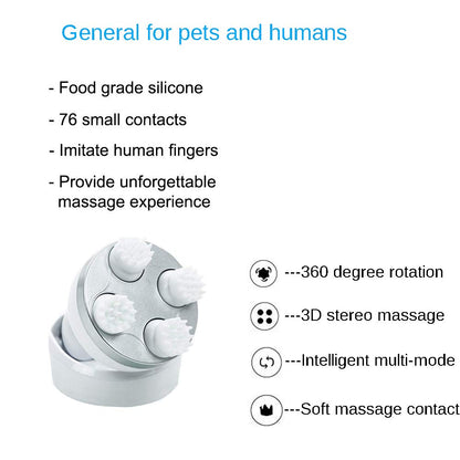 Rechargeable Pet Head Massager for Cats and Dogs by HitMyNeed