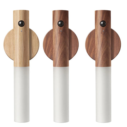Rechargeable PIR Motion Sensor Wooden LED Night Light by HitMyNeed