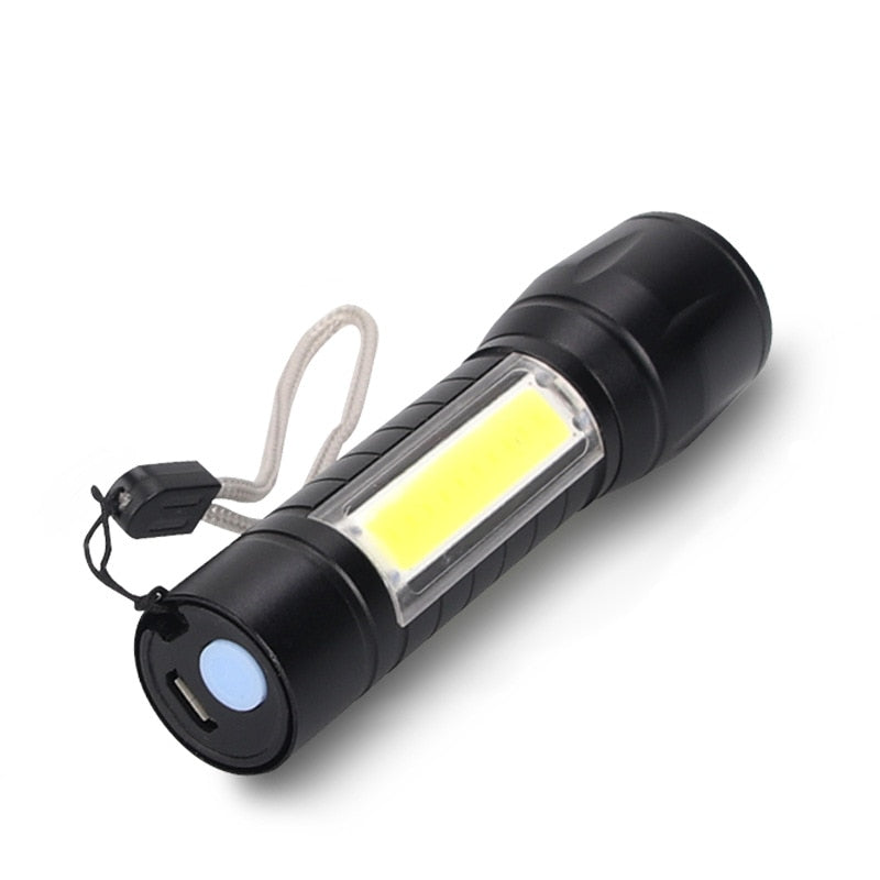 Rechargeable Pocket Torchlight with COB Side Light by HitMyNeed