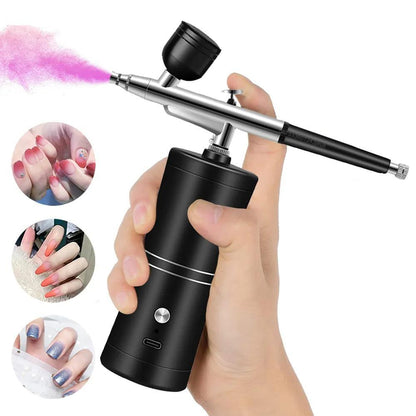 Rechargeable Portable Airbrush Kit for Nails & Crafts by HitMyNeed