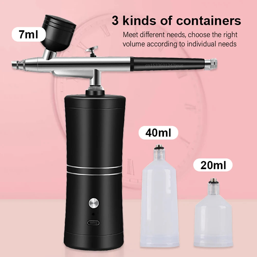 Rechargeable Portable Airbrush Kit for Nails & Crafts by HitMyNeed