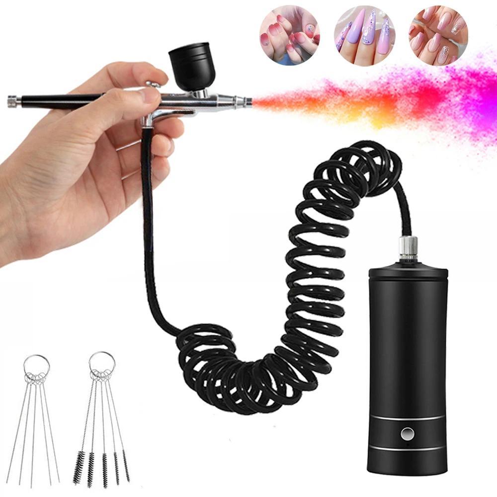 Rechargeable Portable Airbrush Kit with Compressor by HitMyNeed