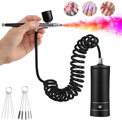 Rechargeable Portable Airbrush Kit with Compressor by HitMyNeed